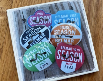 Jersey Shore Beach Badge Tile Coaster