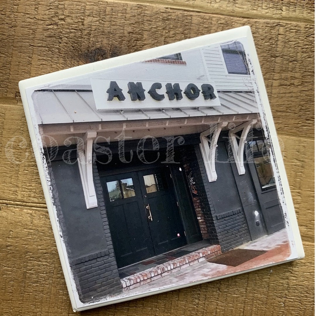 Belmar Anchor Tile Coaster Etsy