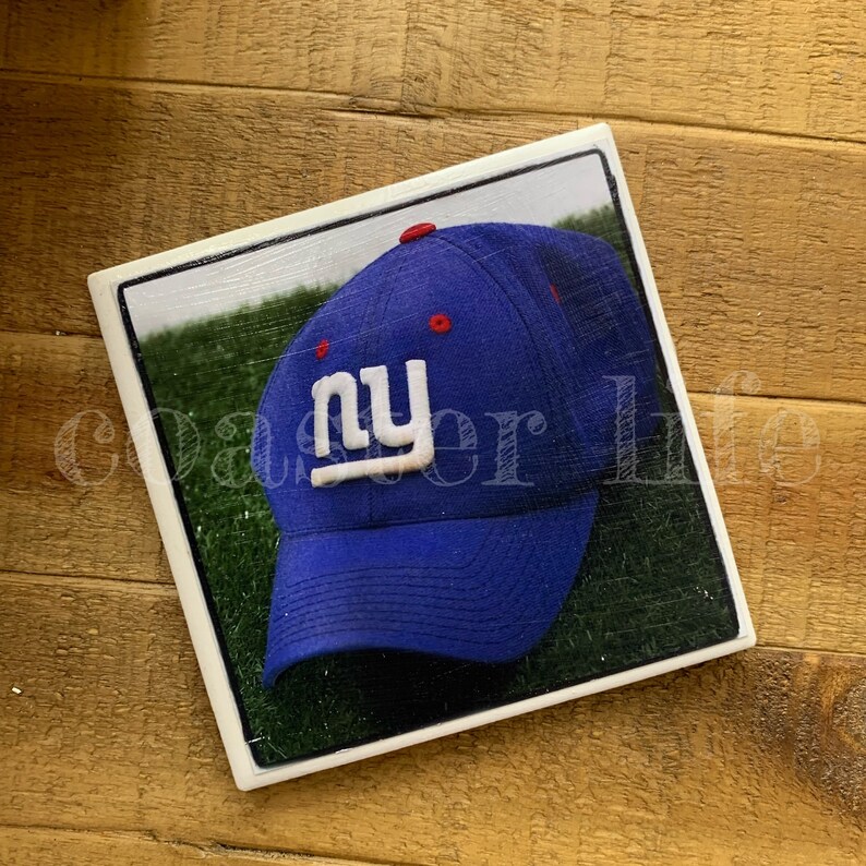 New York: NY Giants Cap Tile Coaster | Etsy
