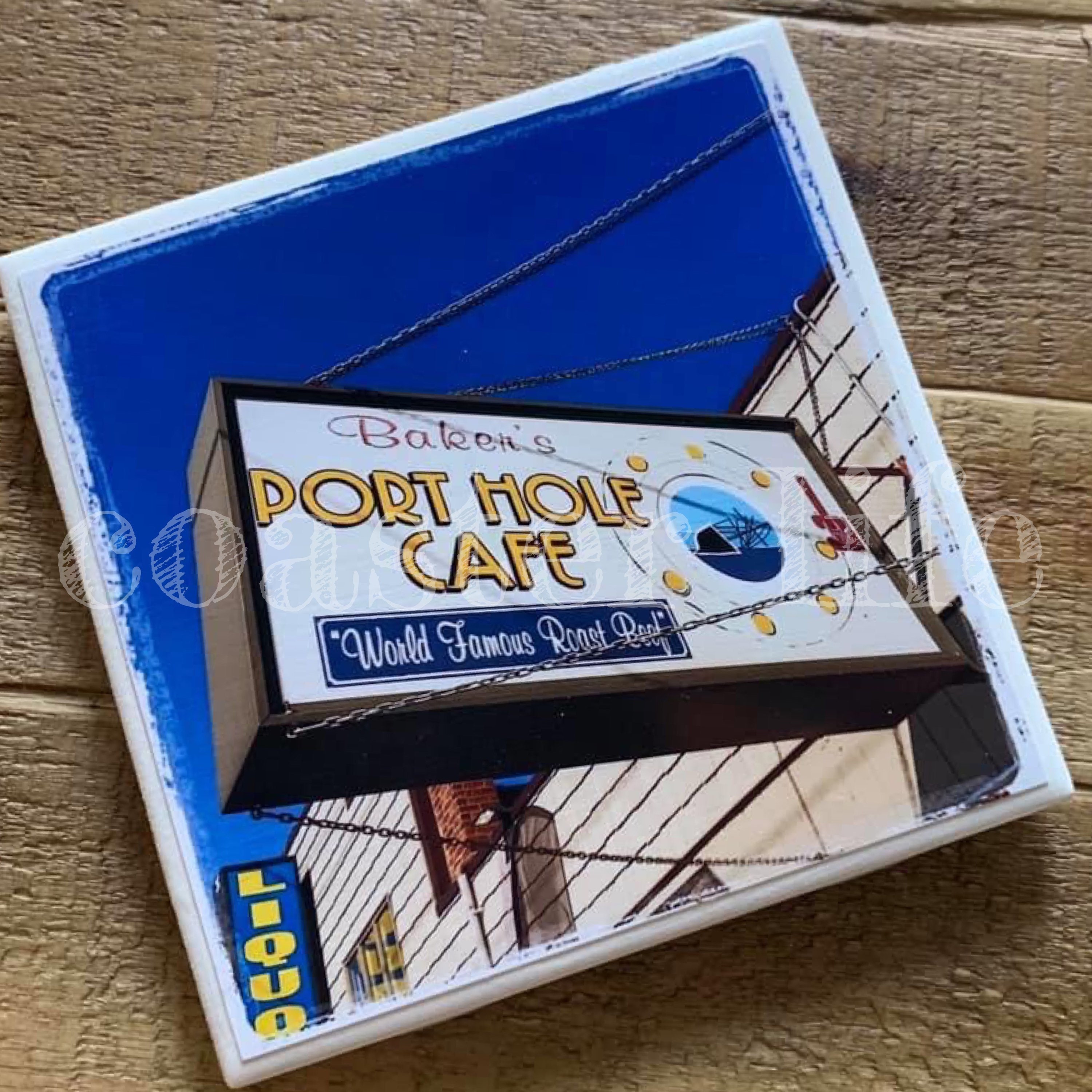 LBI Baker's Port Hole Cafe Tile Coaster Etsy New Zealand