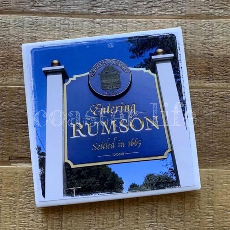 Rumson to Rumson Tile Coaster Etsy