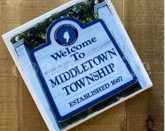 Middletown: Welcome Sign Tile Coaster