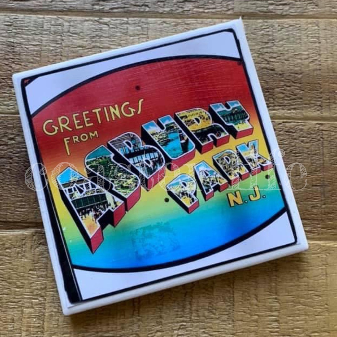 Asbury Park to Asbury Park Sign Tile Coaster Etsy