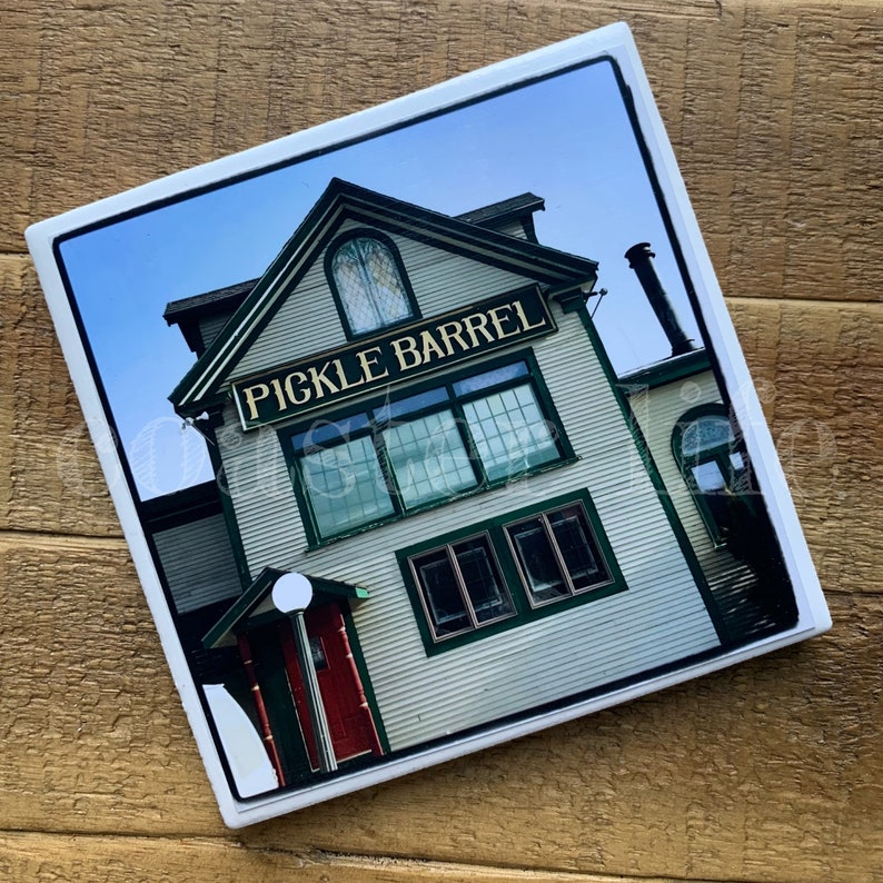 Killington Vermont Pickle Barrel Tile Coaster Etsy
