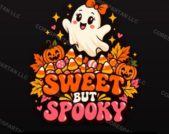 Kawaii-Geister-Süßigkeiten-Halloween-Design | Süß aber gruselig (PNG, digitaler Download)