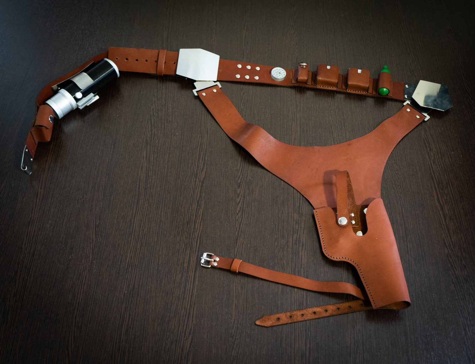 Han Solo Blaster Leather Belt with Holster Power Cells Gas Etsy