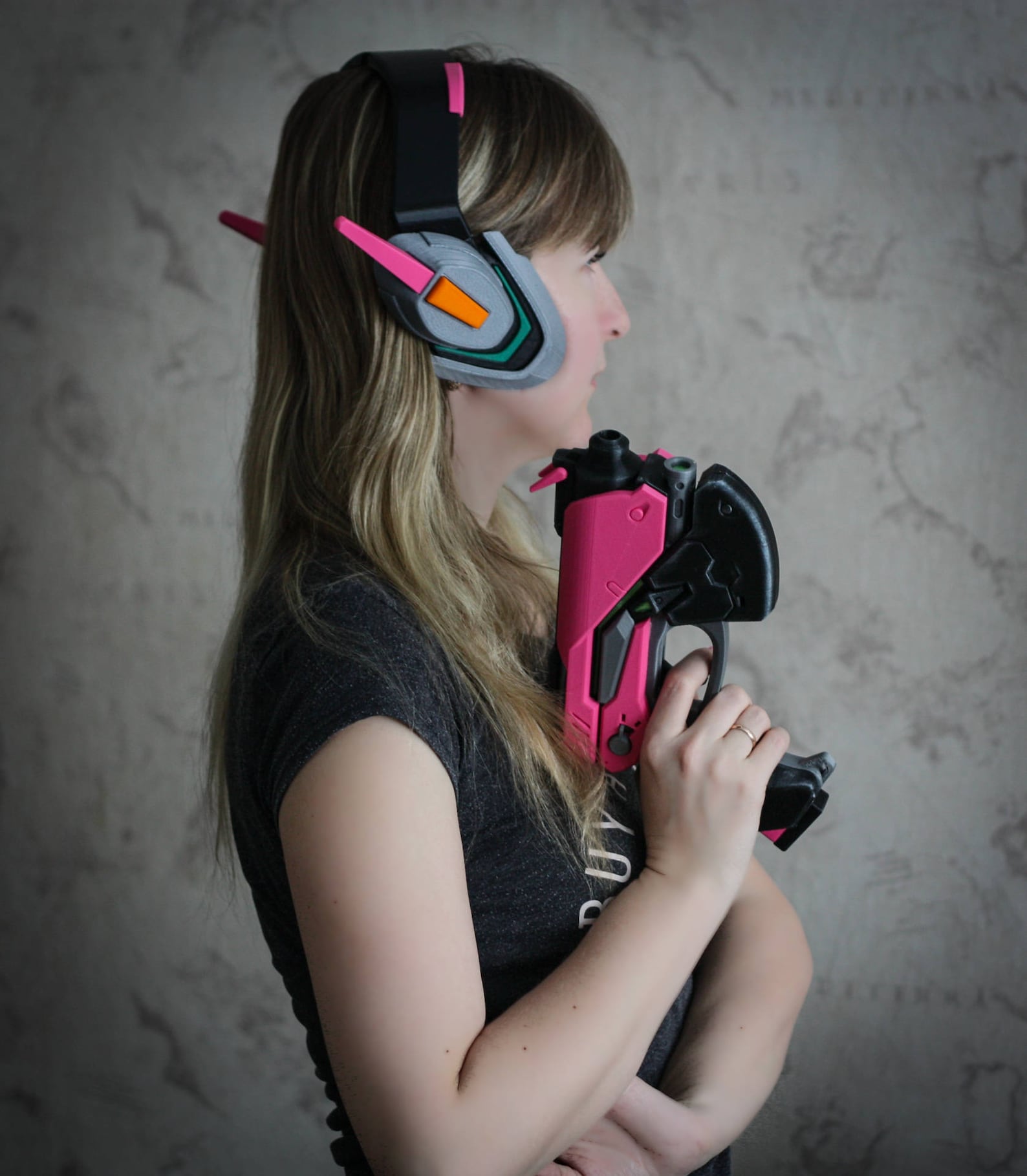Dva Cosplay Headset Officer Dva Headset Props Diva Cosplay Etsy