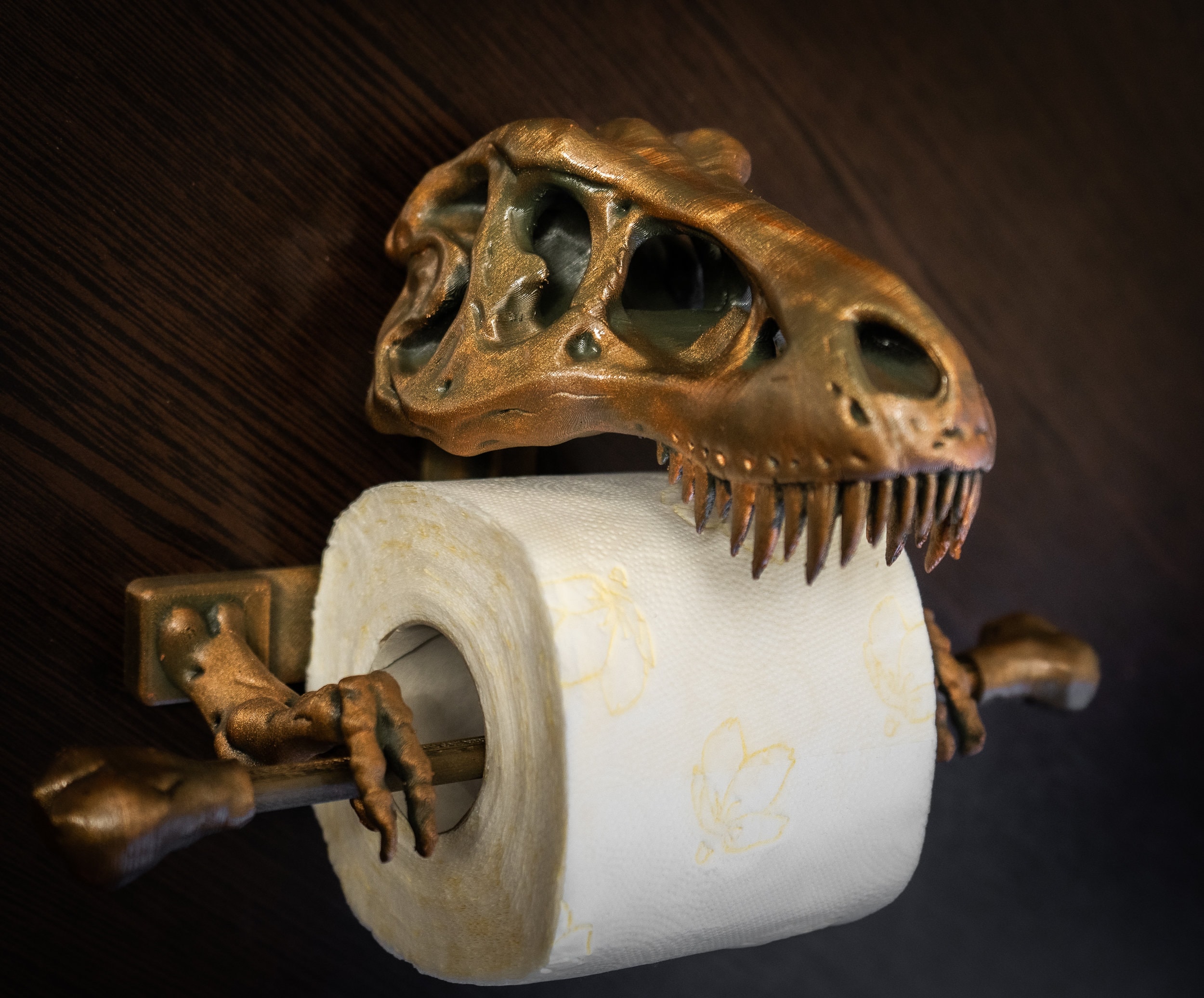 TRex Toilet Paper Holder 3D Printed Bathroom accessories. Etsy