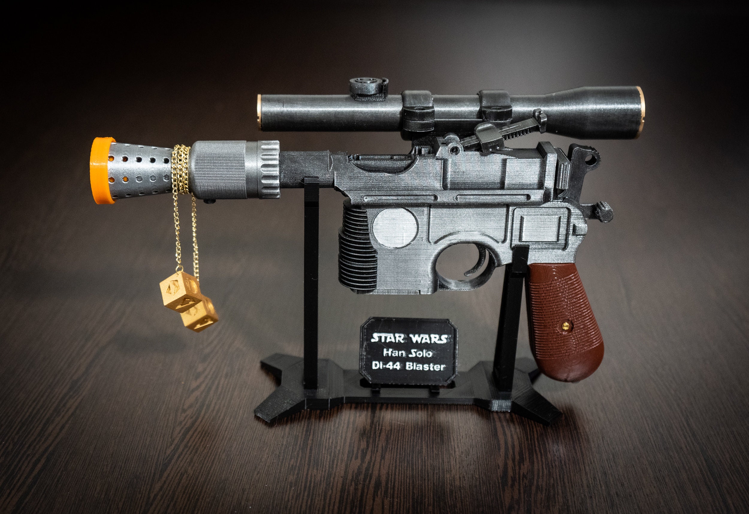 Han Solo Blaster DL44 Star Wars Replica Star Wars Props Etsy