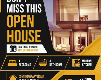 Modern Real Estate Open House Sign-in Sheet Template