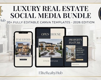 30+ Luxury Real Estate Instagram Templates | Quick & Easy Canva Realtor Branding Kit