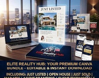 Luxury Real Estate Instagram Templates | Canva Realtor Bundle (Digital Download)
