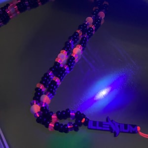 Luminous/UV Camera / Vape Lanyard | Handmade Beaded Festival Neck Strap | Luminous Festival Accessory | ILLENIUM | Electric Forest Accessory