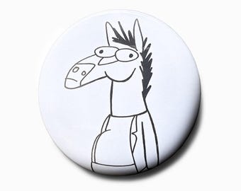 Bojack Doodle Pin Badge