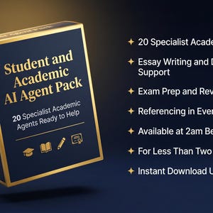 20 Specialist AI Academic Agents Pack – Student Support, Essay Writing, Exam Prep (Digital Download)