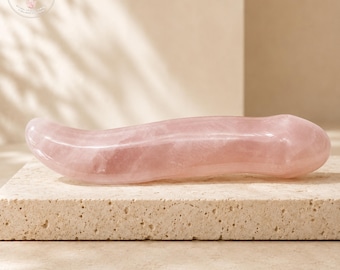 Rosenquarz-Massage-Stab, natürliches Kristall-Self-Care-Tool