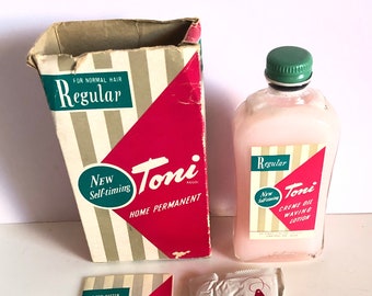 Vintage 1950s Unused 'Toni' Home Perm Kit | 1950s Toni Perm Kit | 1950s hairstyling