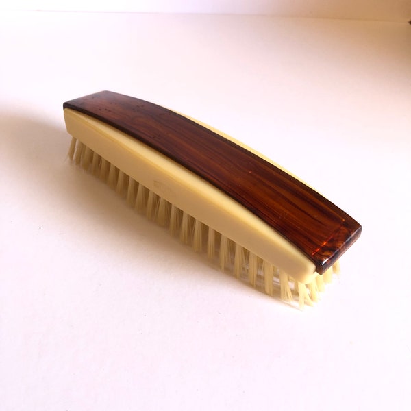 Vintage 1949 'Bexyl' Xylonite Two Tone Clothing Brush | Late 40s Men's Clothes Brush