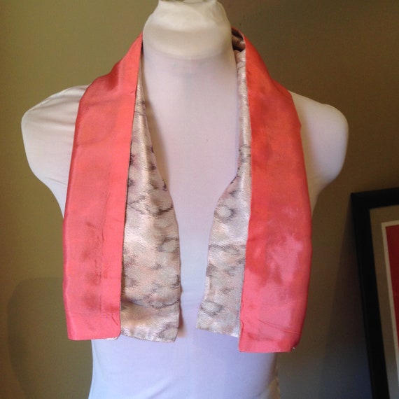 Vintage 1940s Pink Silk Scarf | 1940s - image 4