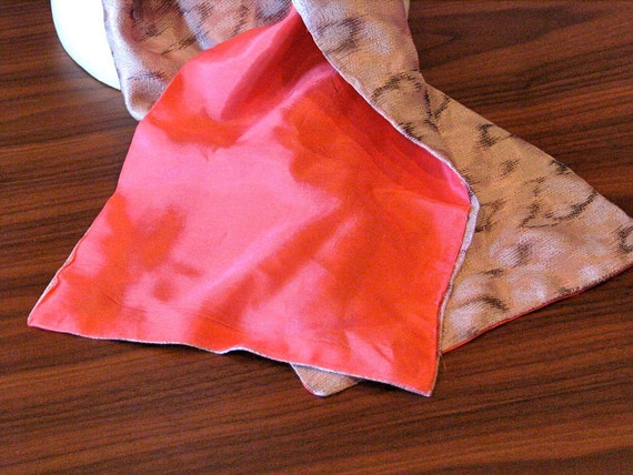 Vintage 1940s Pink Silk Scarf | 1940s - image 7