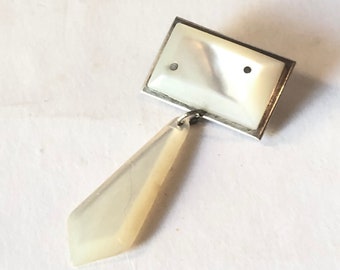 Vintage 1930s Mother of Pearl Art Deco Brooch | 1930s Deco Brooch | 1930s