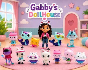 13 pièces ensemble de jouets figurines d'anime pour maison de poupée chat, cadeau d'anniversaire pour enfants, ensemble de jouets anime