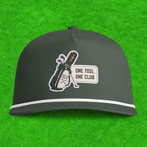 Golf Bag Patch One Tool One Club Cap | Baseball Hat, Embroidered Golf Design
