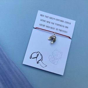 Silver Fortune Cookie Friendship Charm Bracelet With Quote - Adjustable, Friendship Gift, Good Luck, Graduation, Exams, Personalise Me!