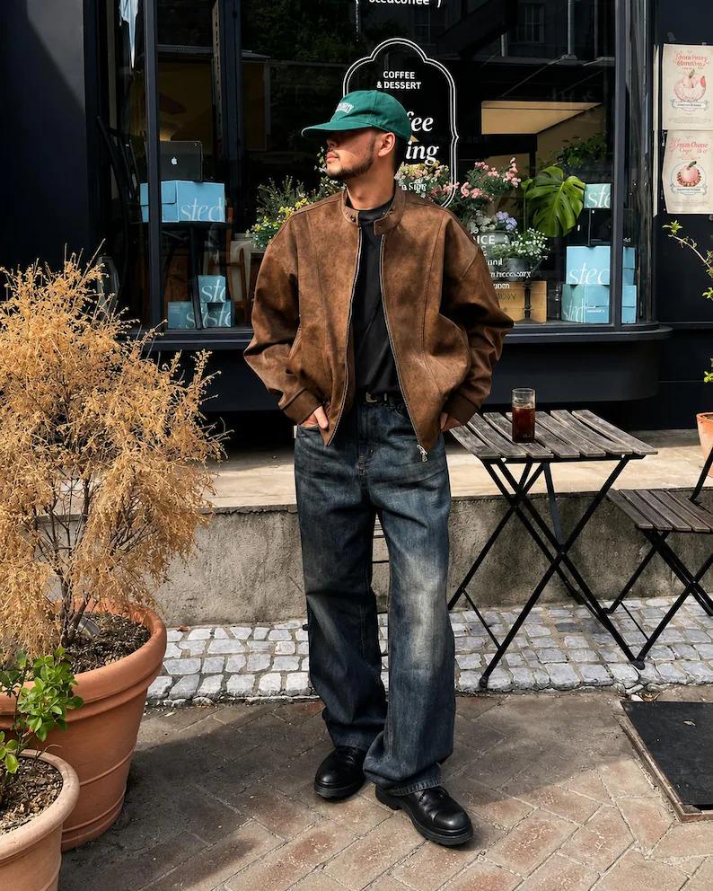 Men's Vintage 1950's Suede Jacket - Etsy