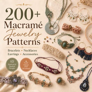 200+ Macrame Jewelry Patterns Bundle, Micro Macrame Bracelet, Earrings  Necklace Beading Pattern  PDF Download