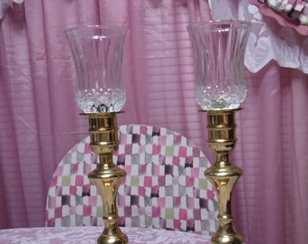 Glass Peg Small Bordeaux Votive Cups,*2 pairs left, Diamond Cut Homco Home Interiors, Replacements Glass Candleholder,  Wedding Bridal Gift