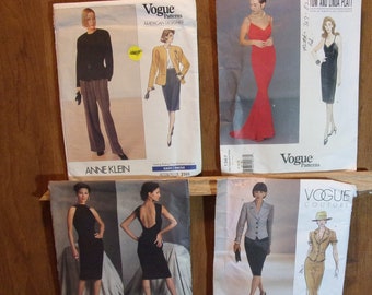 Vogue 2355, Anne Klein, Jacket Skirt Pants, Vogue 1367, Tom Linda Platt, Evening Gown, Vogue 2899, Guy Laroche, Dress, Vogue 2629 Suit,