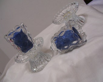 Set 4 pcs. Partylite’s Quilted Glass Peg Votive Cups,  Candleholder, Candlelight, Table Top Decor, Home Interior Homco