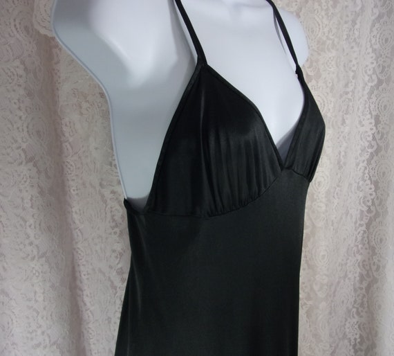 Black, Long Nightgown, Jacket Set, Coordinated, Size … Gem