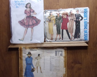 Authentic Pattern, 275. Square Dance Dress, Vogue 2002, Basic Dresses, Vogue 9059, 5 Pieces