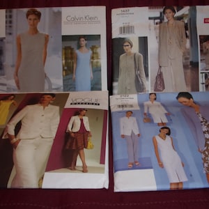 Vogue 2975, Wardrobe, Vogue 2122,  Jacket Dress, Vogue 2114, Calvin Klein, Vogue 1437, Career Wardrobe, Tamotsu, Pants Skirt, American 0