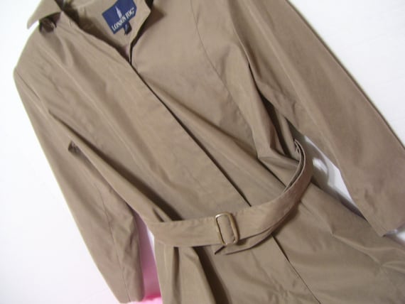 Women's Petite London Fog Trench Coat Overcoat Wit