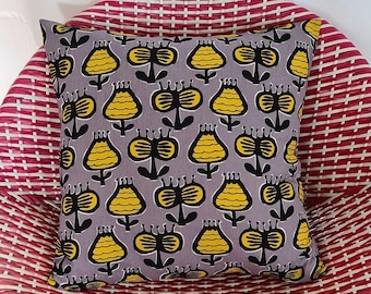 Japanese abstract flowers cotton cushion cover