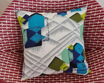 Mountains vintage barkcloth cushion cover
