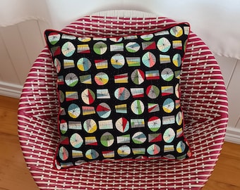 Mod spots cushion cover (black/black)