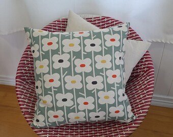 Japanese flowers mint green cushion cover