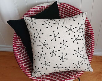 Eames starburst natural linen cushion cover