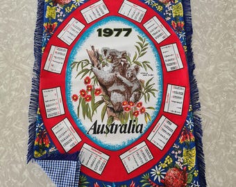 1977 koalas calendar pillow cover