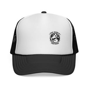 Yin Yang Globe Trucker Cap | One World Two Sides Patch