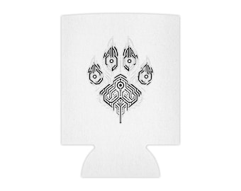 Tribal Tech Paw Print Can Cooler | Bear Paw Circuit Design