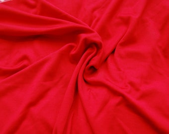 silk jersey,  color tomato red, luxury silk fabric for luxurious sewing projects