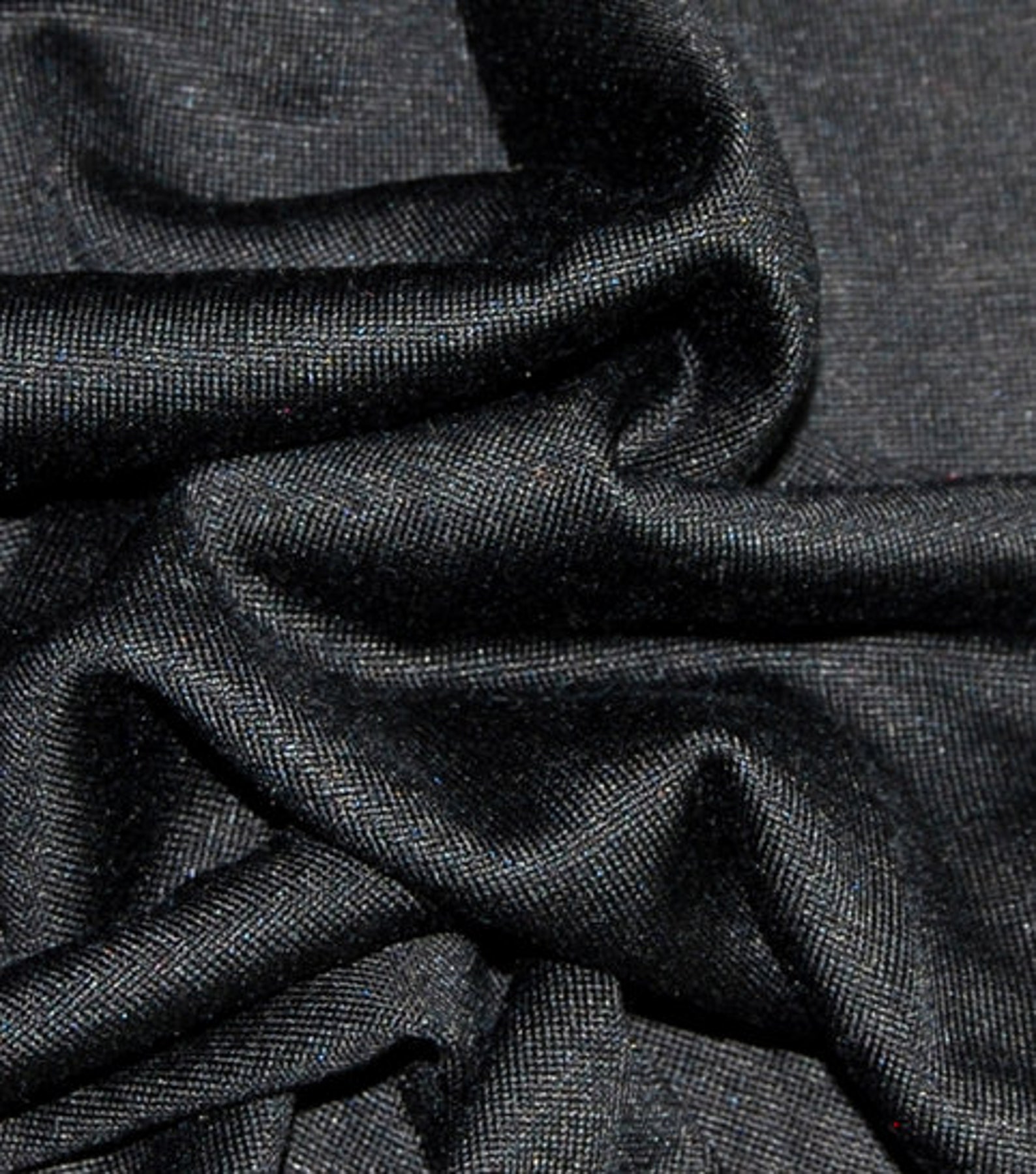 Silk Jersey, Color Black, Luxury Silk Fabric, 70 Silk, 30 Viskose