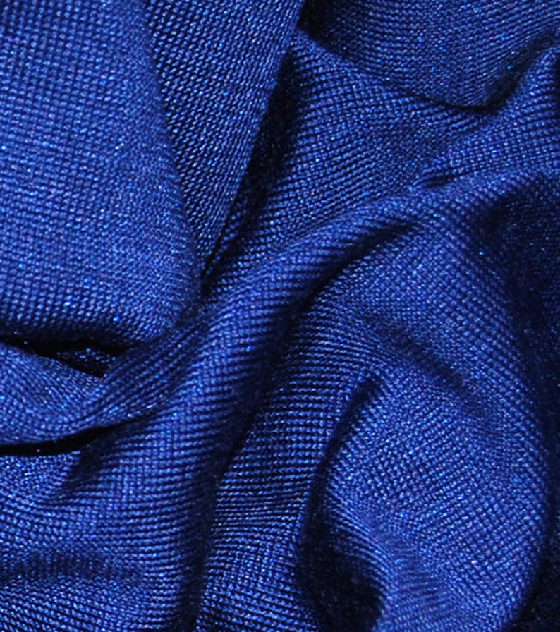 Silk Jersey, Color Dark Blue, Luxury Silk Fabric, 70 Silk, 30 Viskose