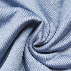 Silk Jersey, Color Bluegrey, Luxury Silk Fabric, 70 Silk, 30 Viskose ...