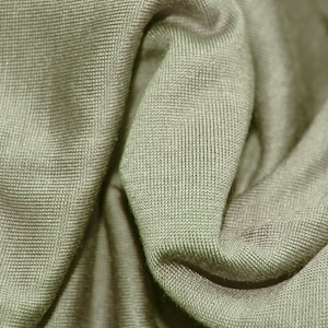 silk jersey, color dark mud (olive), silk jersey, sold by the meter, one unit = 0.5 meters, real silk